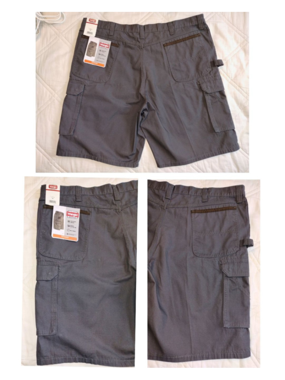 Gray Wrangler RIGGS Workwear Ripstop Ranger Cargo Shorts (Waist 44) - Picture 3 of 4
